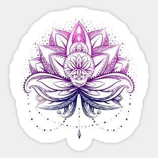 Purple  Watercolor Lotus / Lily flower Sticker